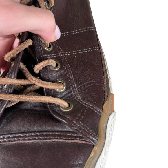 FRYE Greene Low‎ Lace Sneaker Dark Brown Men's US Sz 9 - Picture 3 of 10